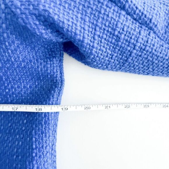 AVON Signature Collection Womens Woven Coat Jacket Button Pockets Blue Small - Picture 6 of 8